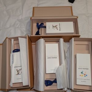 EMPTY Louis Vuitton Signature Orange Storage Boxes